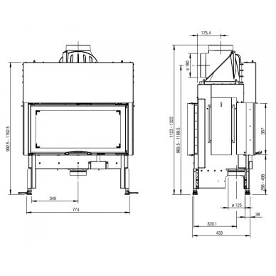 Austroflamm 75/39 S ll 2.0 Flat Tunnel 3 Austroflamm 75/39 S ll 2.0 Flat Tunnel 3