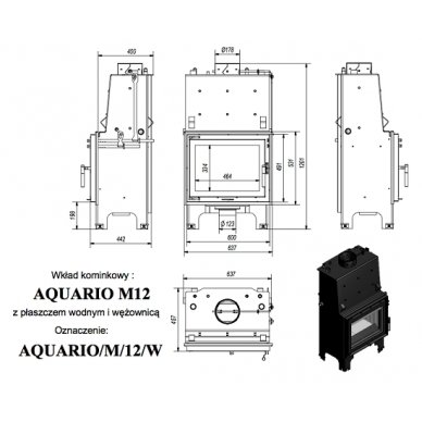 Kratki Aquario M 12KW PW 4
